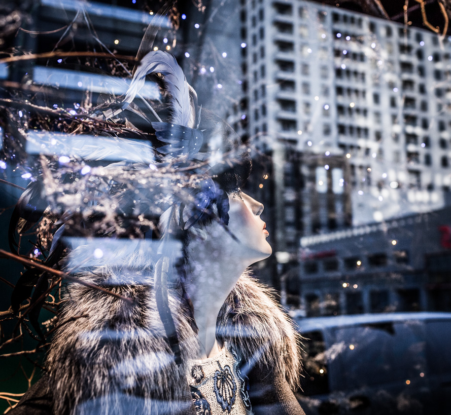 Fashion Window Reflected Architecture Toronto photographer David Walker