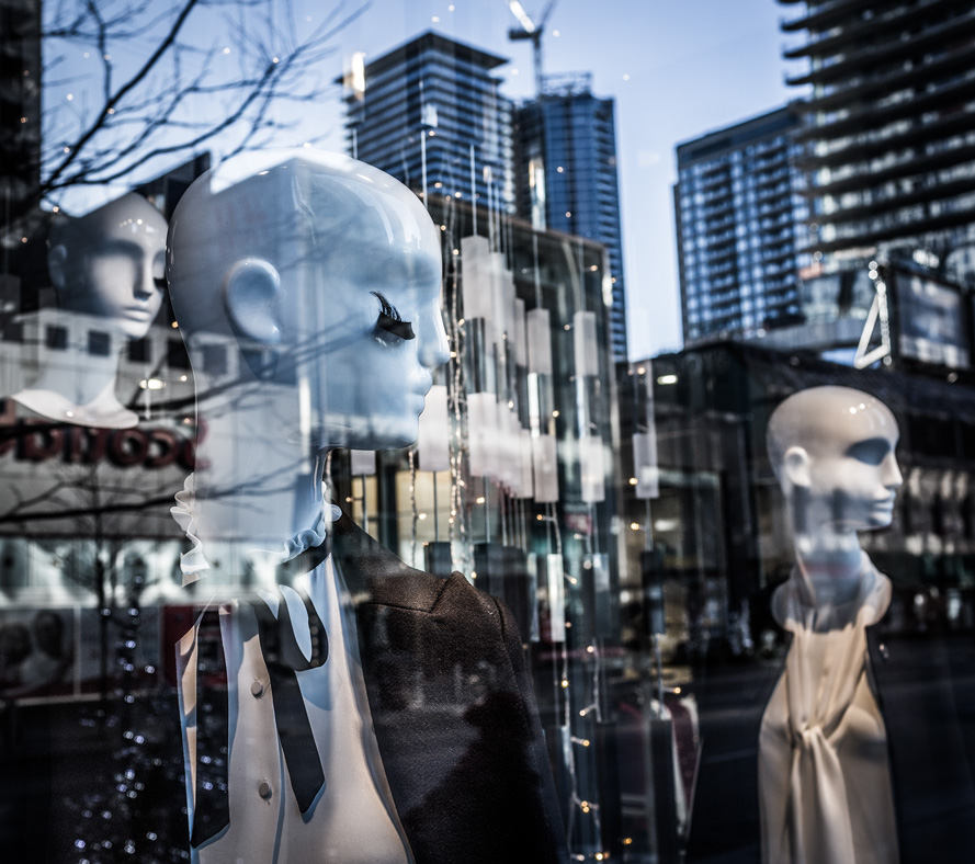 Fashion Window Reflected Architecture Toronto photographer David Walker