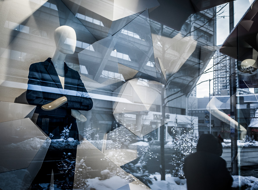 Fashion Window Reflected Architecture Toronto photographer David Walker