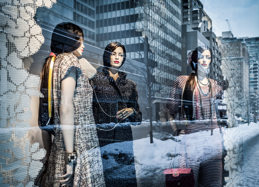 Fashion Window Reflected Architecture Toronto photographer David Walker