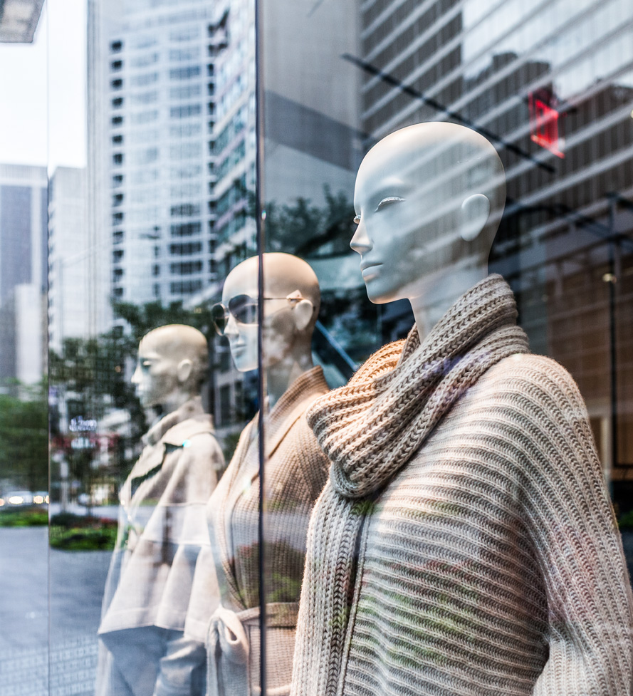 Fashion Window Reflected Architecture Toronto photographer David Walker