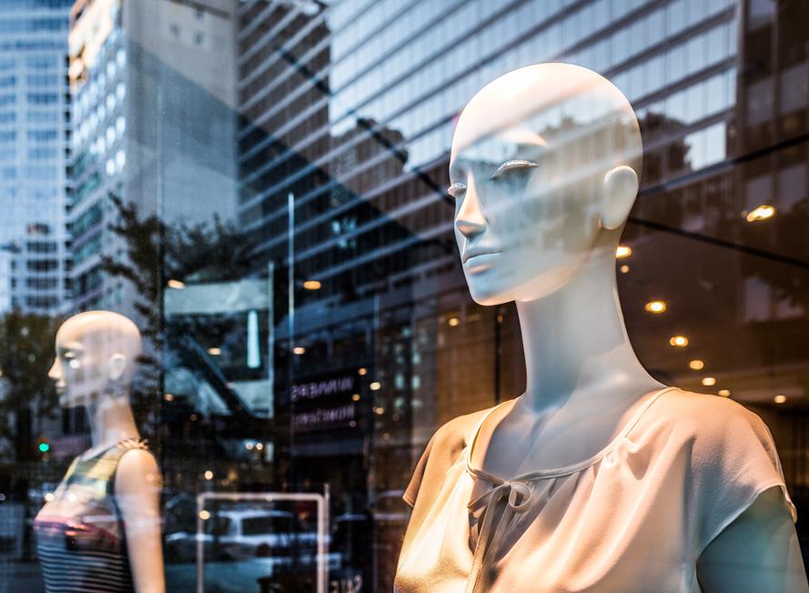 Fashion Window Reflected Architecture Toronto photographer David Walker