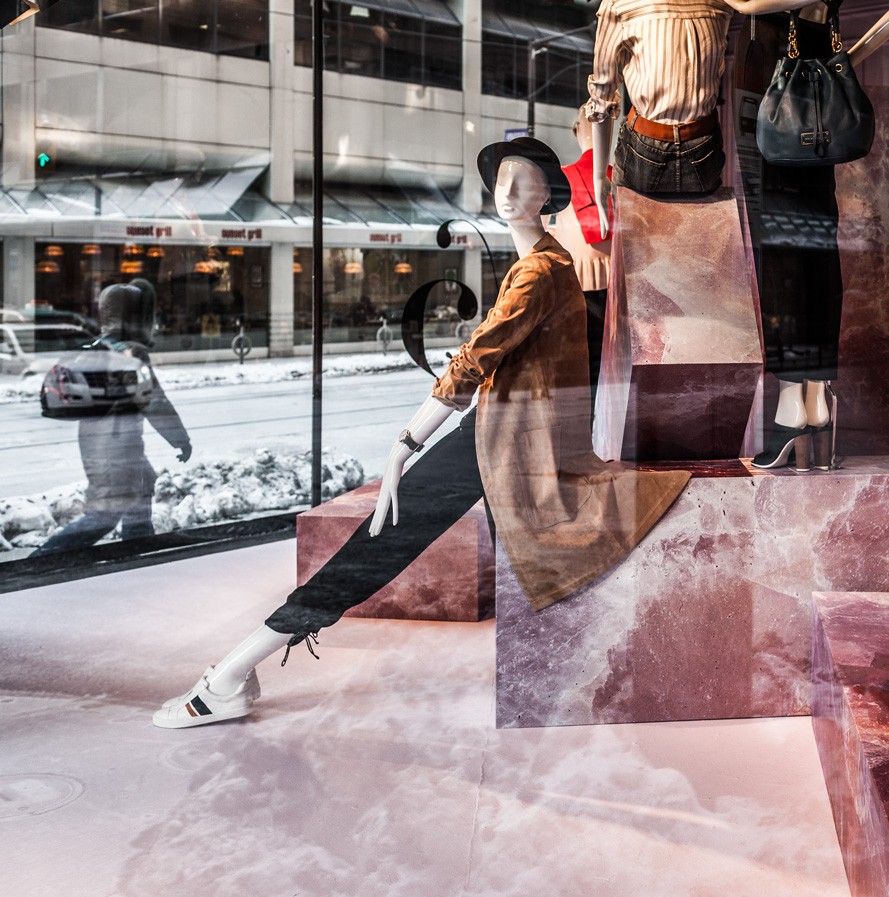 Fashion Window Reflected Architecture Toronto photographer David Walker