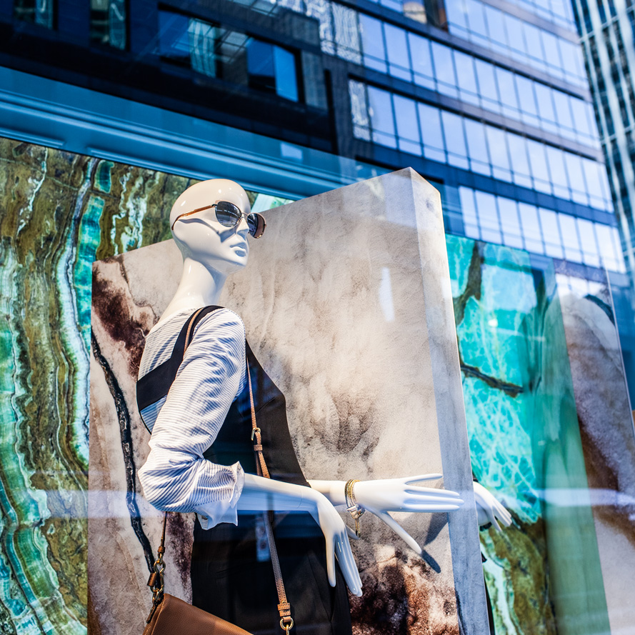 Fashion Window Reflected Architecture Toronto photographer David Walker