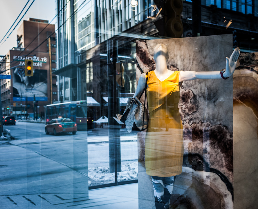 Fashion Window Reflected Architecture Toronto photographer David Walker