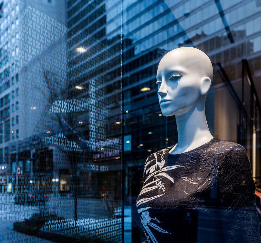 Fashion Window Reflected Architecture Toronto photographer David Walker