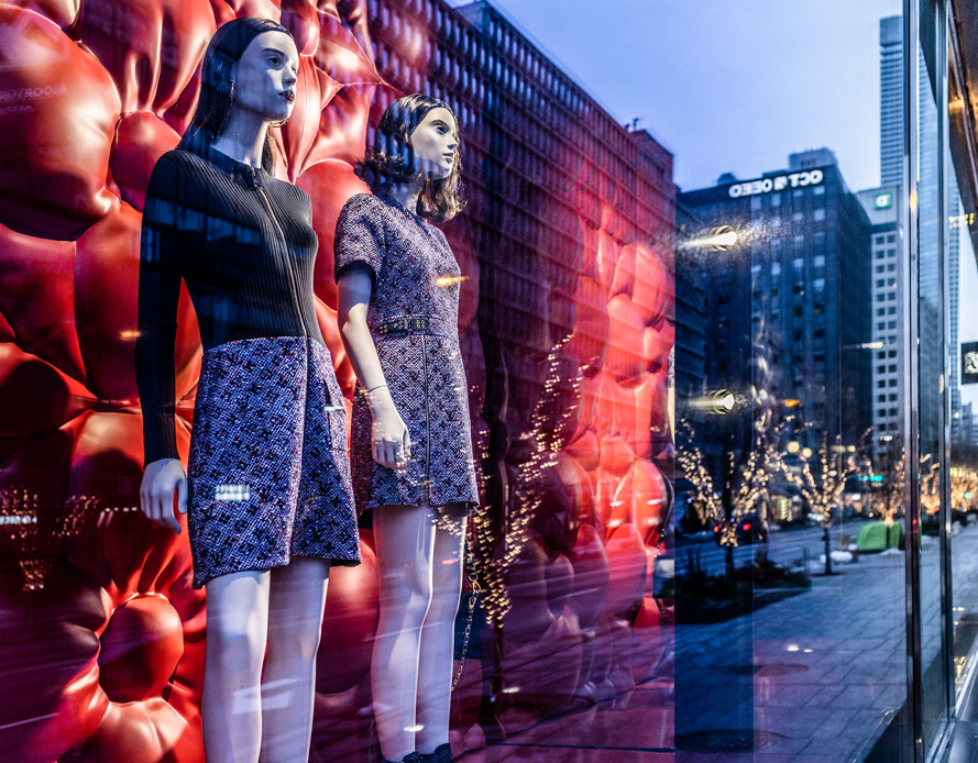 Fashion Window Reflected Architecture Toronto photographer David Walker