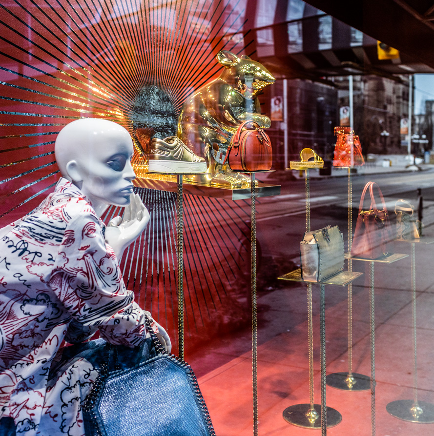 Fashion Window Reflected Architecture Toronto photographer David Walker