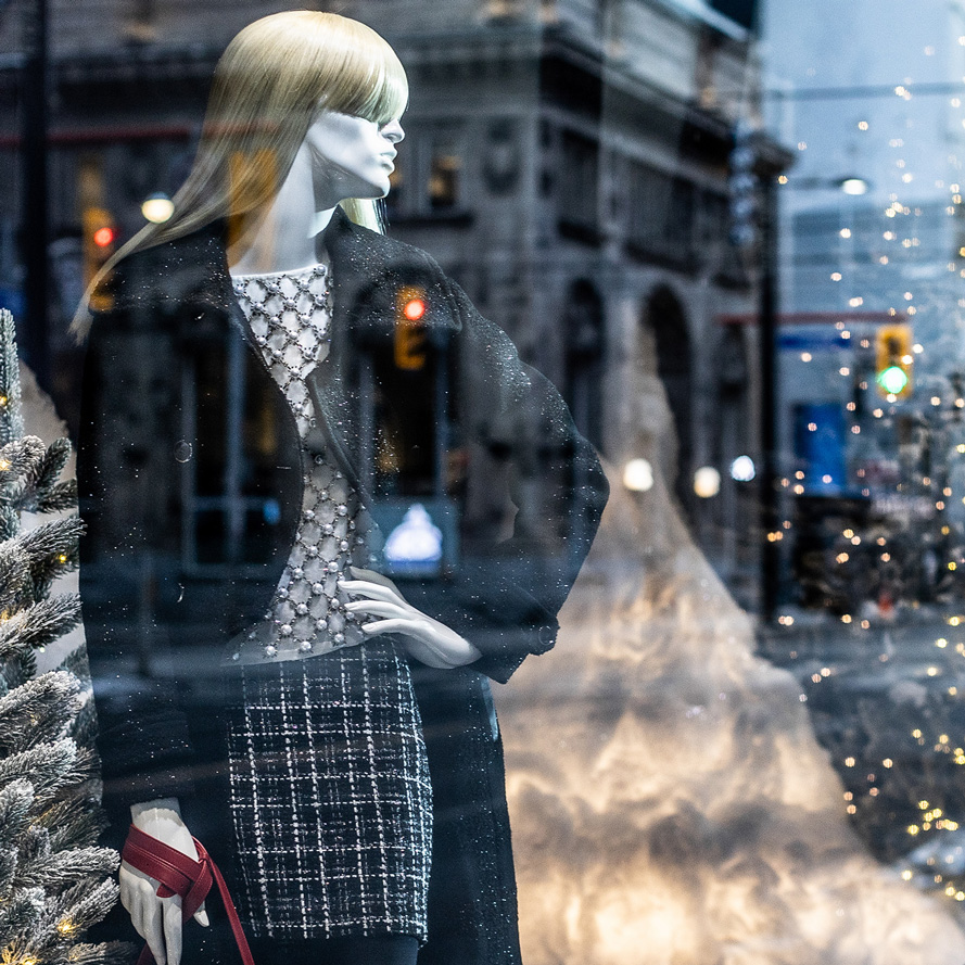 Fashion Window Reflected Architecture Toronto photographer David Walker