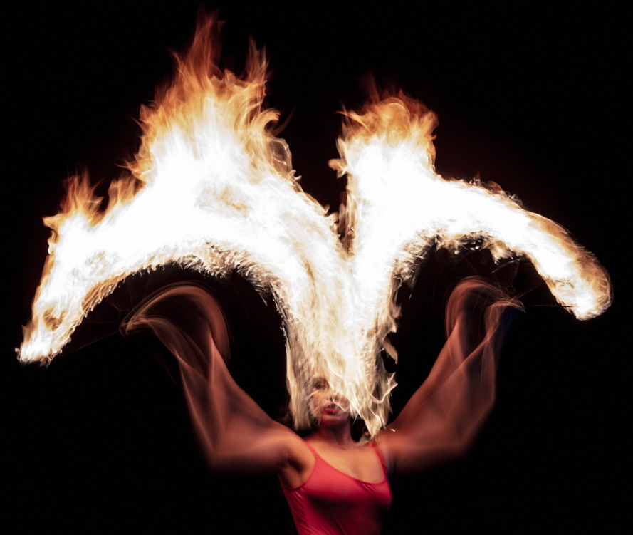 Fire dancer beauty Toronto Canada dance photographer David Walker