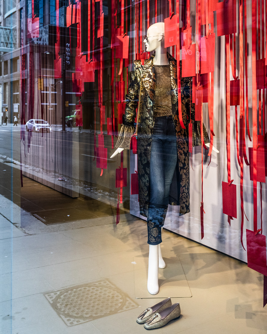 Fashion Window Reflected Architecture Toronto photographer David Walker