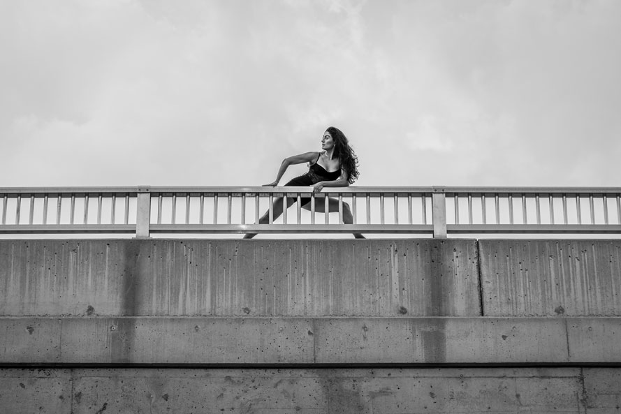 Dancer on Bridge Toronto Canada dance photographer David Walker